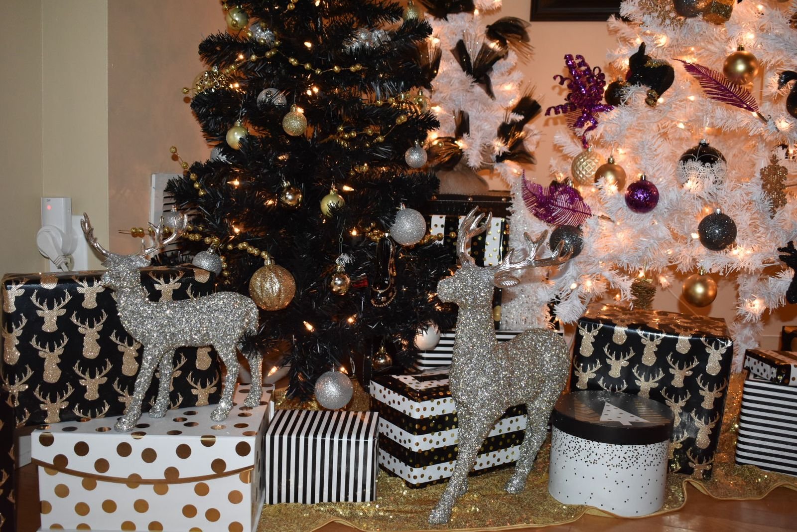 A layered, maximalist holiday scene styled by Styled Spaces and Seasons